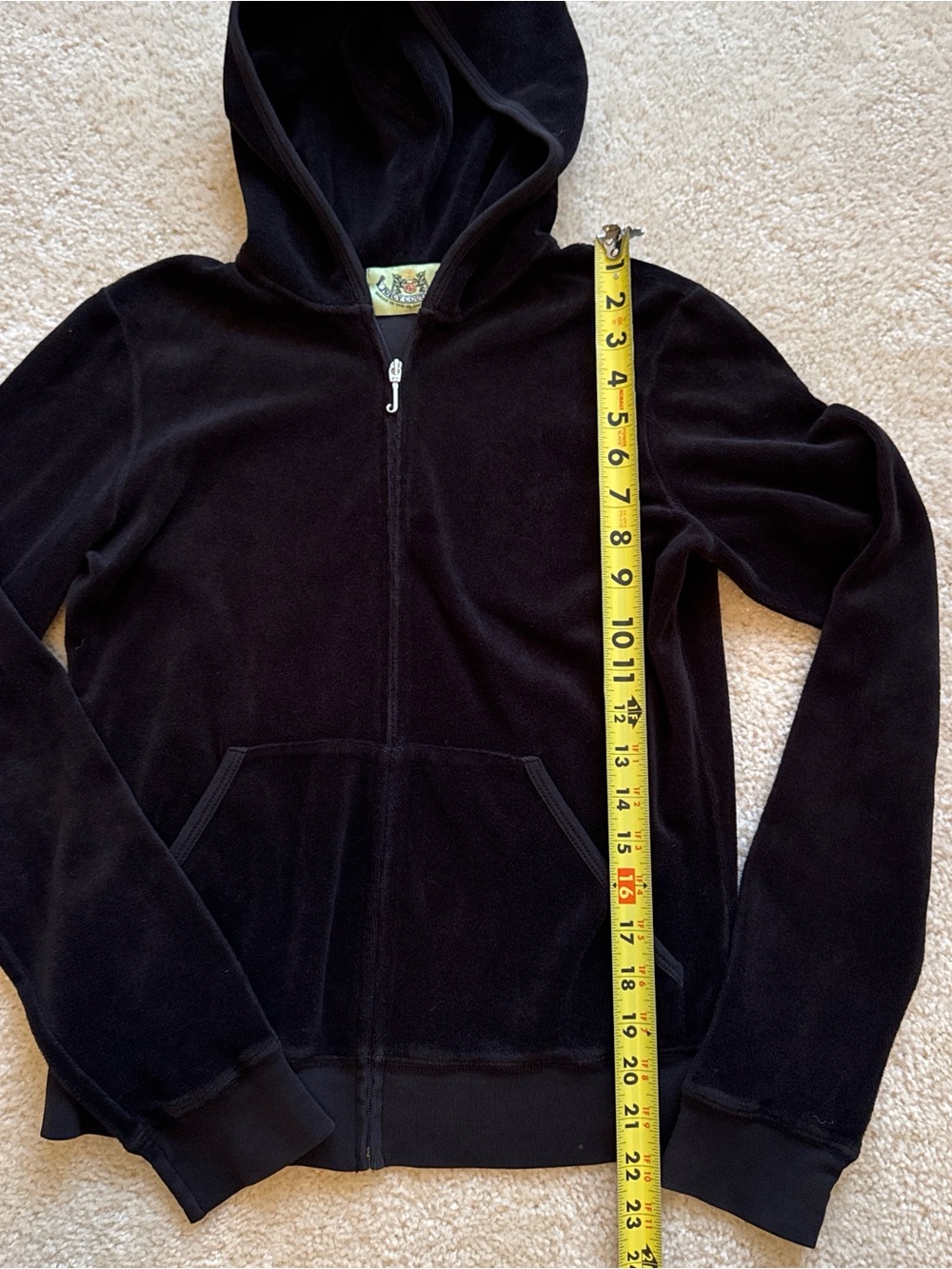 Juicy Couture Black Terry Zip Hoodie